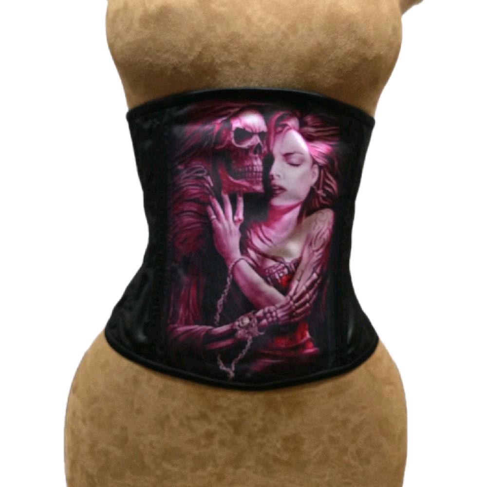 Purple Skeleton Corset | 28" Waist Goal | 12" Length | Buskless