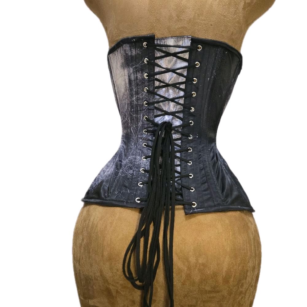 Spooky Woods Corset – Black, White & Gray | 24" Waist Goal | 12" Length| Signature Shape CC-809