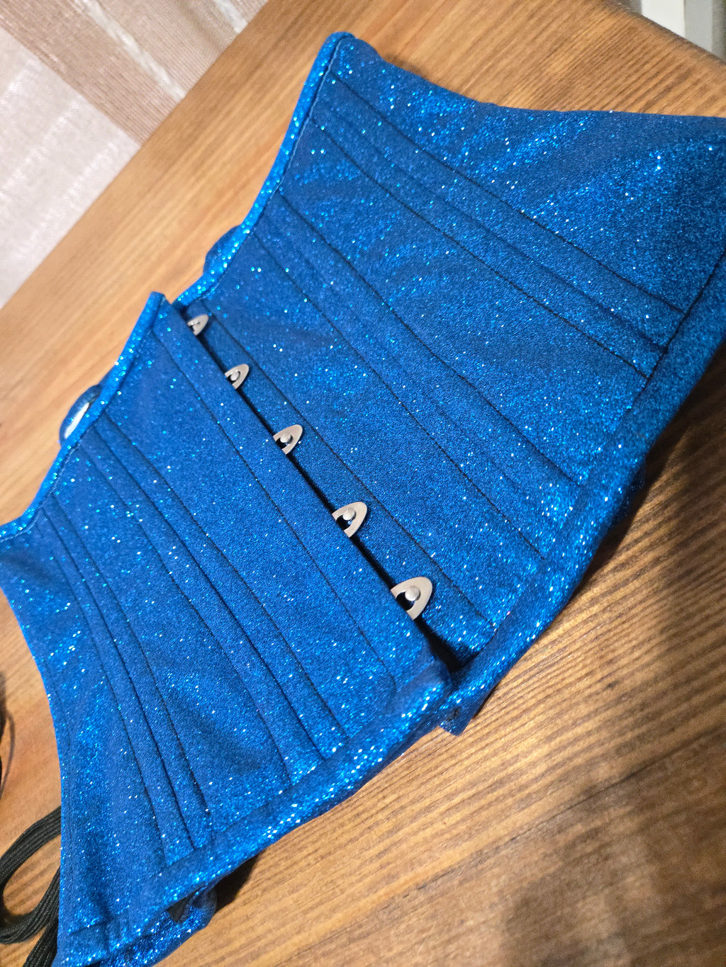 Blue glitter corset