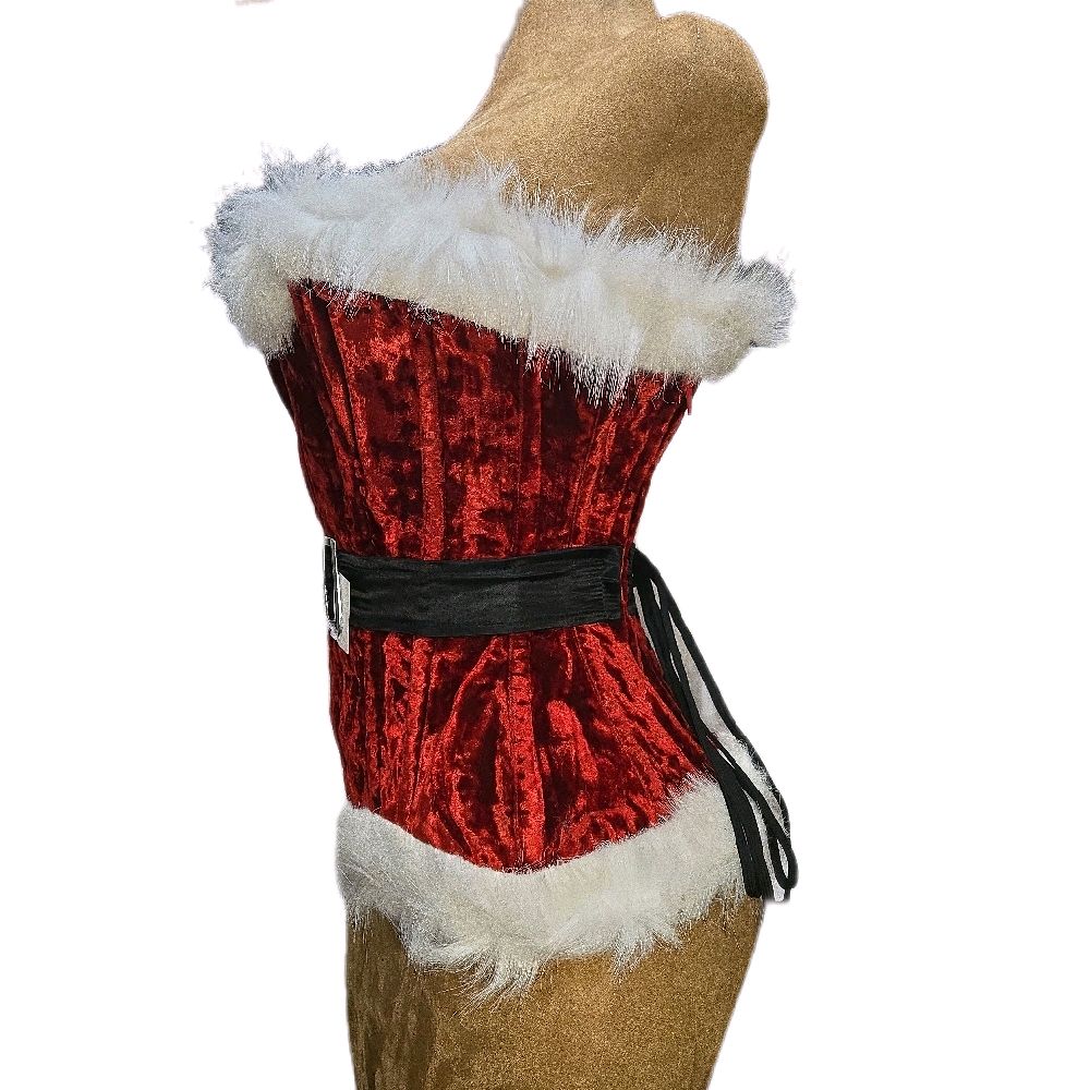 Miss Santa Clause|22" Waist Goal| 16" Length|Overbust Corset| Christmas Collection