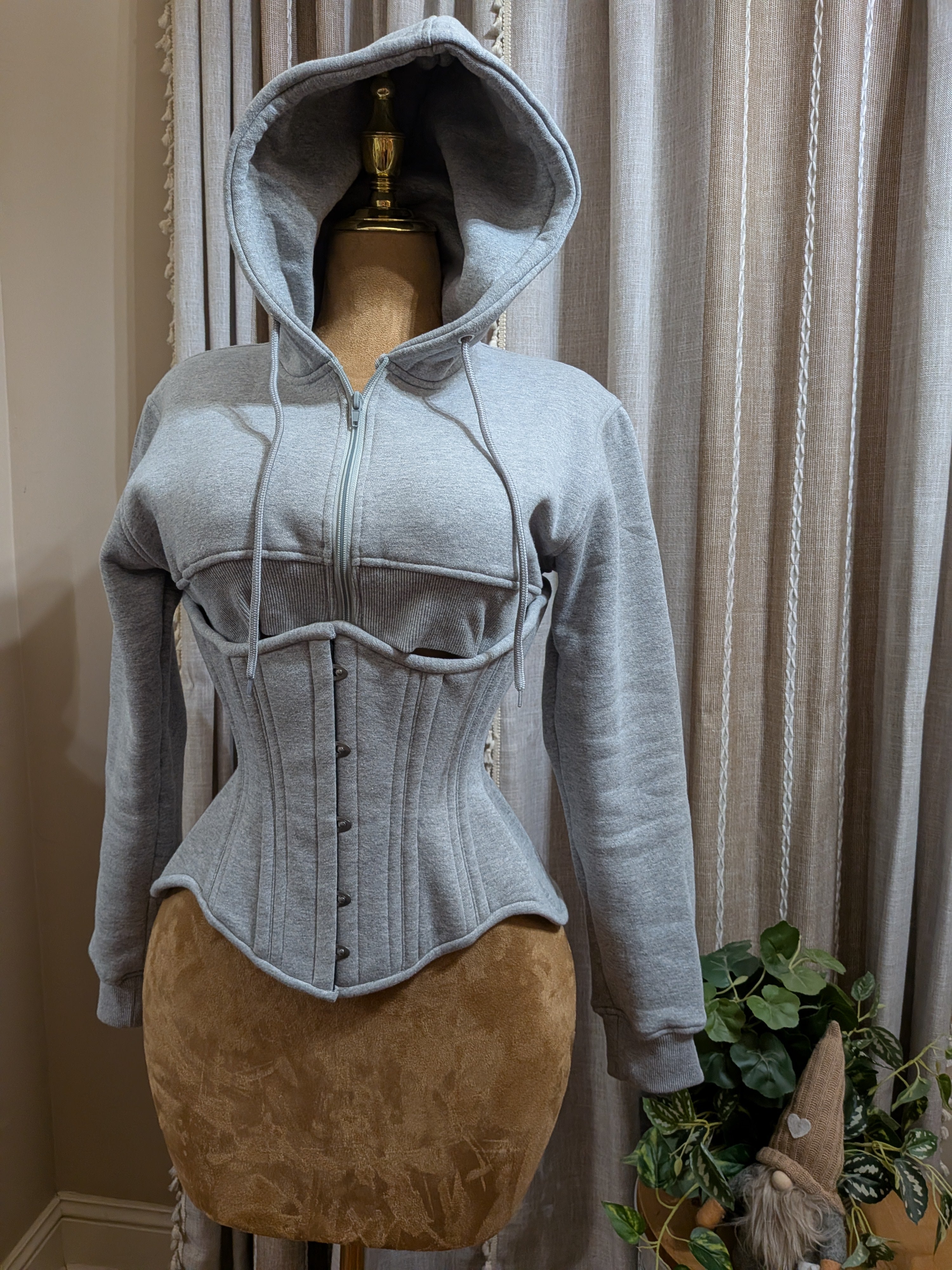 Corset Hoodie Curvy Corset Set/Medium hoodie/ 26 inch waist goal corset| Customs available /Signature Shape collection CC401