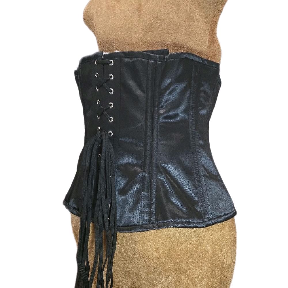 Black Satin “Sleeper” Corset – Signature Shape CC605| 42" Waist Goal| 14.5" Length