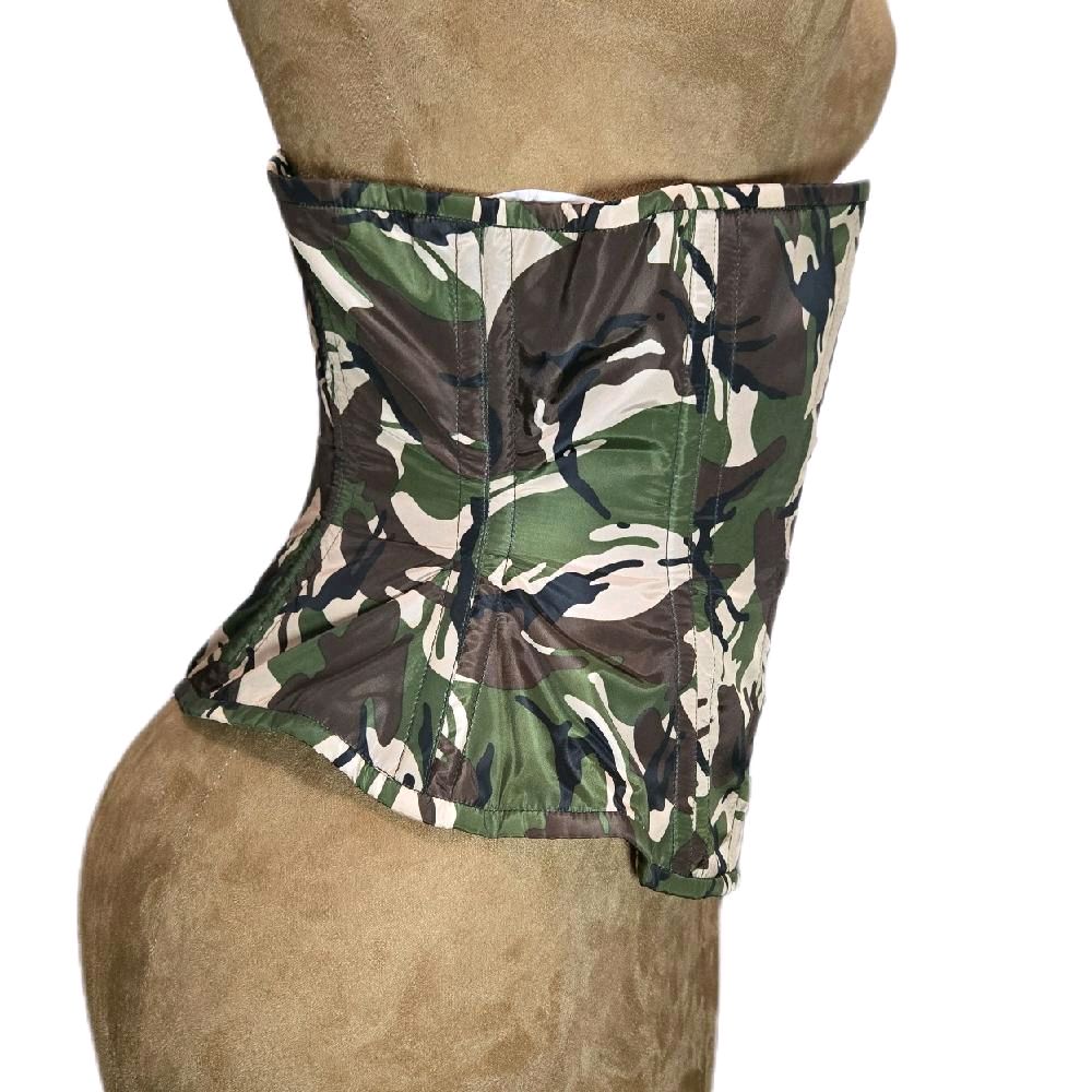 Green Camo Corset — 26 Waist Goal, 13" Length