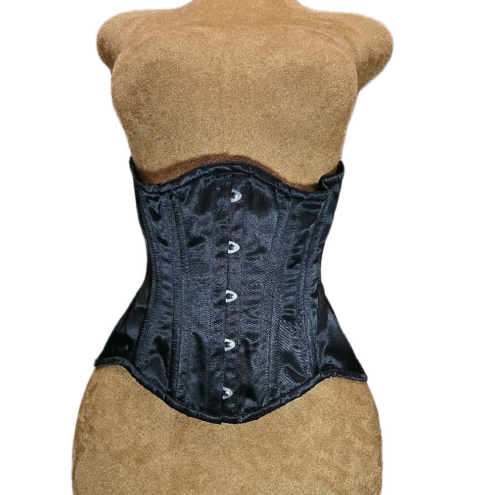 26-Inch Waist Goal | 11-Inch Length |Black Satin Corset| Signature Shape CC-700
