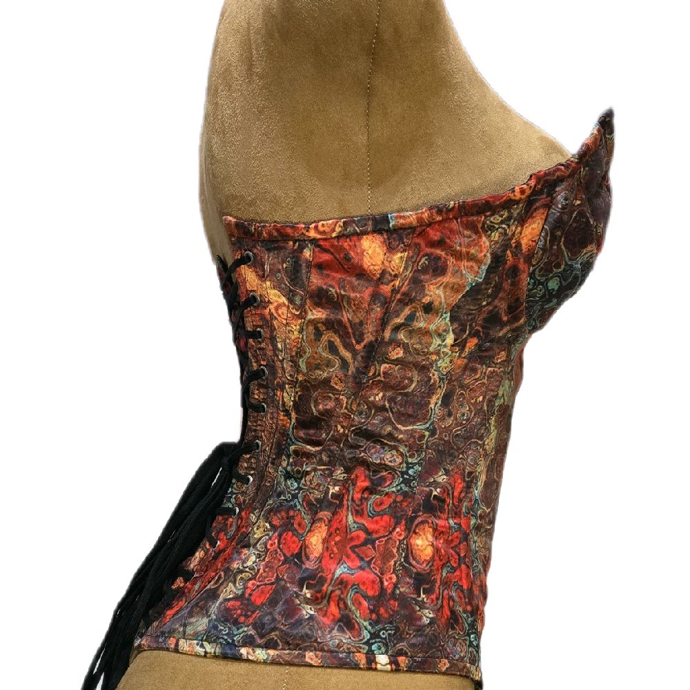 22–23” Waist Goal | 14” Length Corset|Molten marble magic