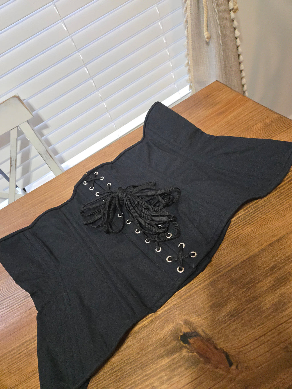 Black Cotton| Signature Shape Torpedo| 42 Waist Goal| 13 length Corset