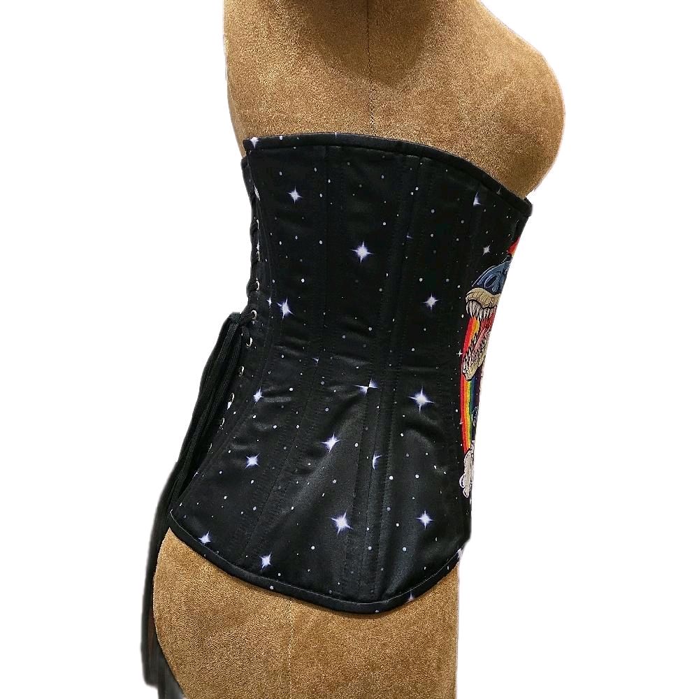 Fun Print Galaxy Unicorn, Dino & Cat Corset | 28" Waist Goal | 13" Length