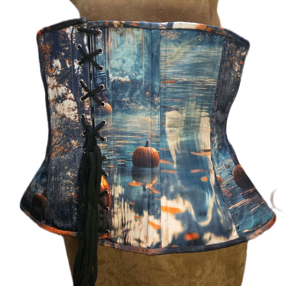 👻 Glowing Ghost & Pumpkin Corset 🌕 Signature Shape CC-500 | 42” Waist Goal | 14.5” Length