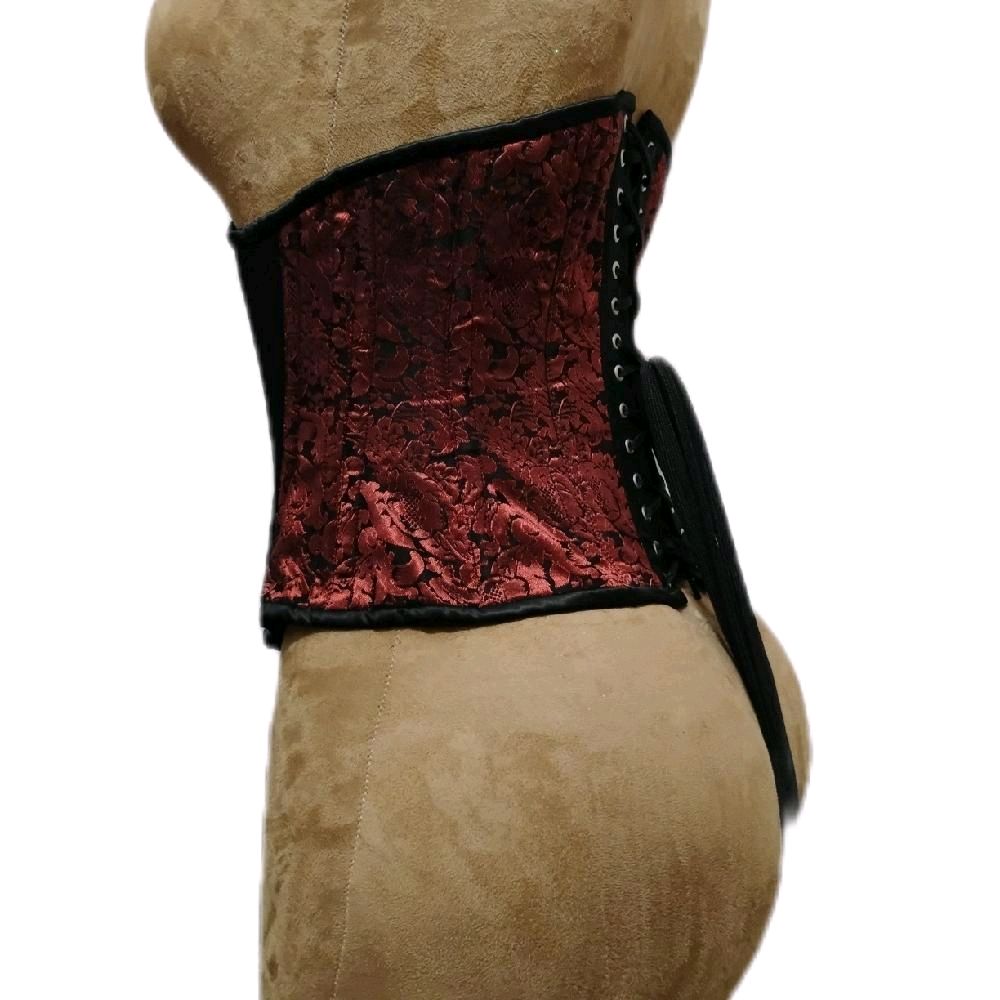 Red and black brocade 26 waist 11 length waist training corset