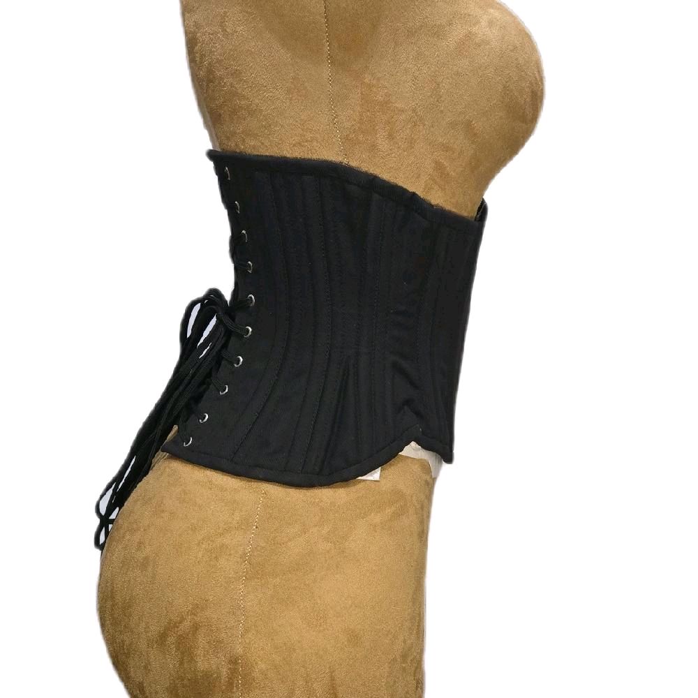 Waist Training 22-Inch Waist Goal | 11-Inch Length |Black Cotton Corset| Signature Shape CC-500