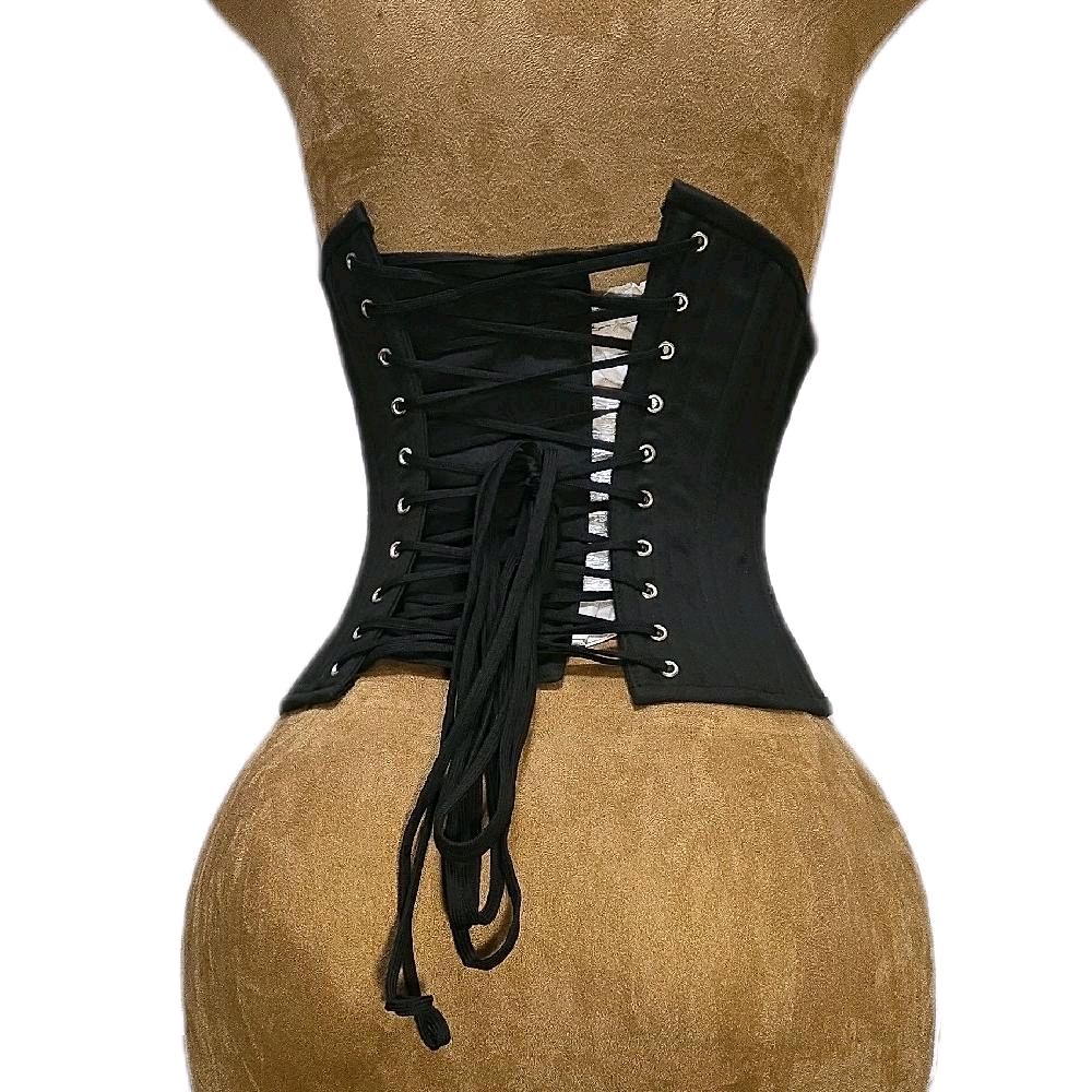 22-inch waist goal | 11-inch length | Black cotton corset|Signature Shape CC-604