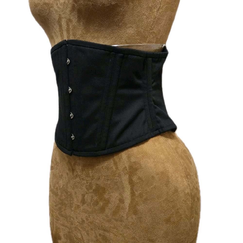 Black Cotton WASPIE Corset | 28" Waist Goal | 9 length
