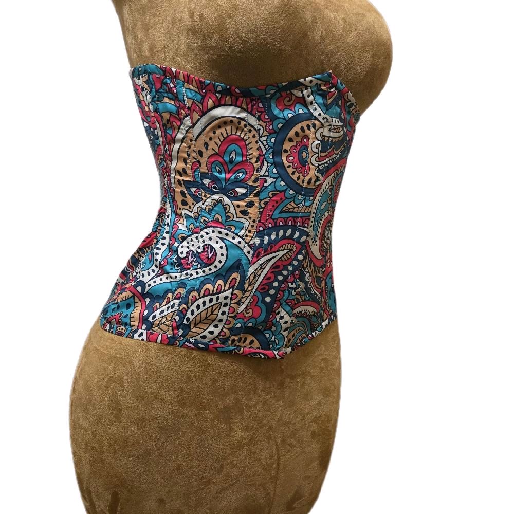 Paisley Spiral Design Corset – 28-Inch Waist Goal | 12.5-Inch Length |