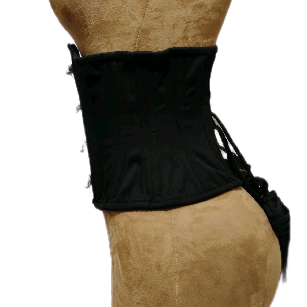 Black Cotton Waist Training Corset Swing Clasps| 26 Waist Goal| 10.5 length