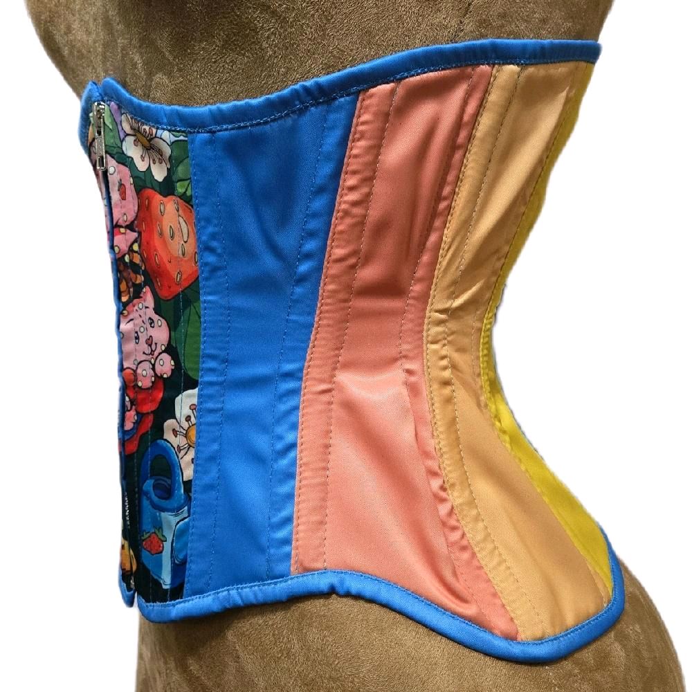 Strawberry Shortcake Zip Corset – 26” Waist Goal Outfit Womenswear Cute Pastel Print Printed Shapewear