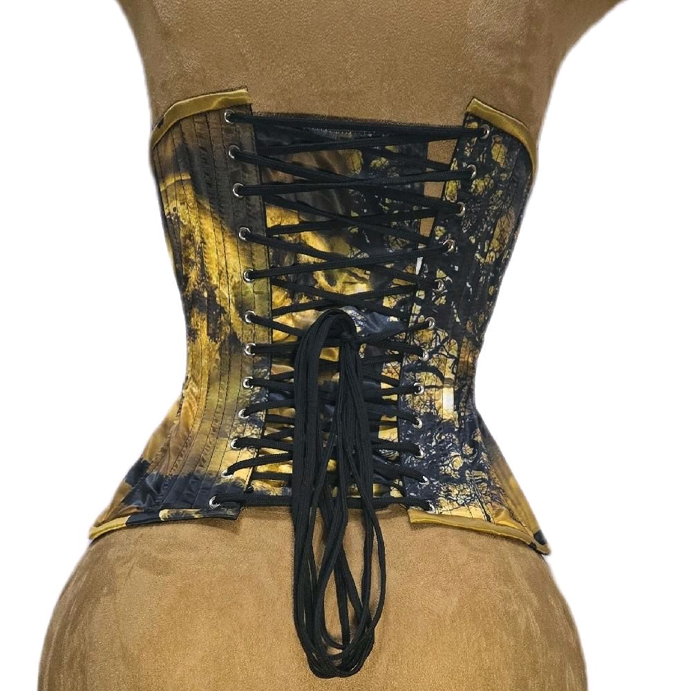 20-Inch Waist Goal | 10.5" Length | Moon Tree Print Corset   Signature Shape CC706
