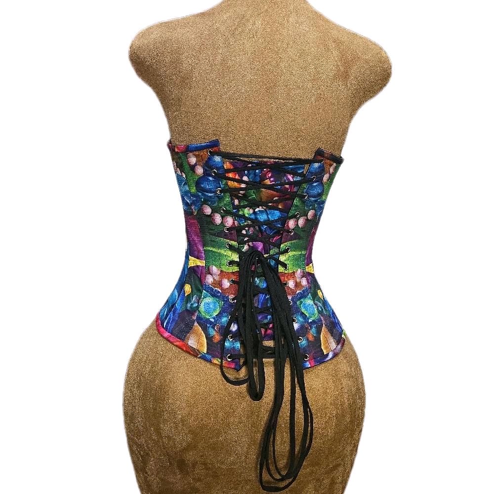 MARDI GRAS Colorful Overbust Corset 🎭
22" Waist Goal • 14" Length ✨