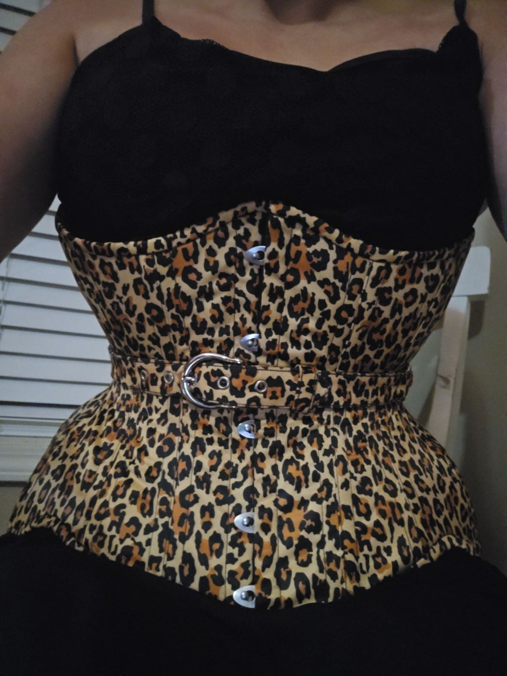 Fan Laced Easy Tighten Corset with Red Contrast Lacing (Custom Options Available)| Fan lacing