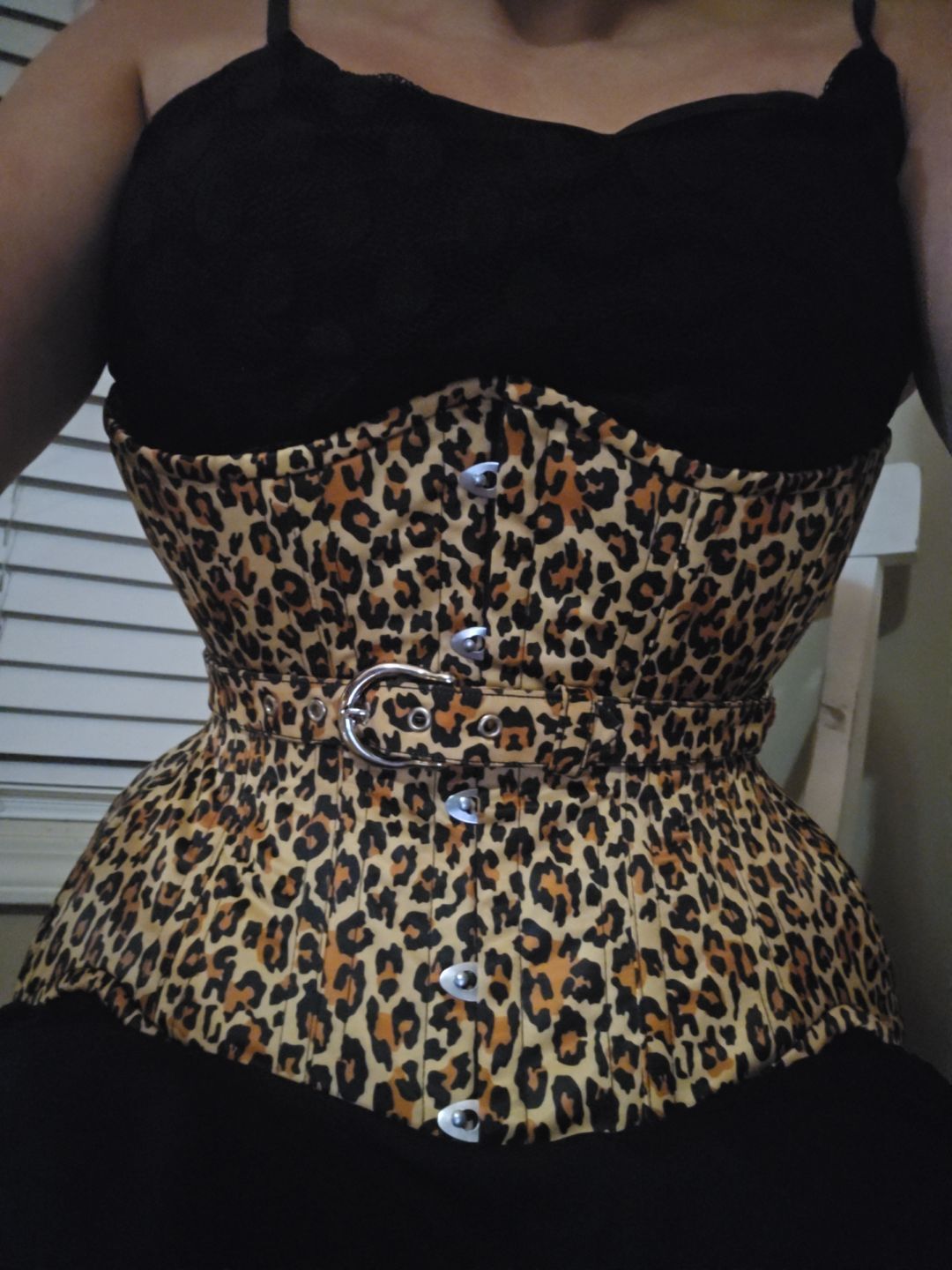 Fan Laced Easy Tighten Corset with Red Contrast Lacing (Custom Options Available)| Fan lacing