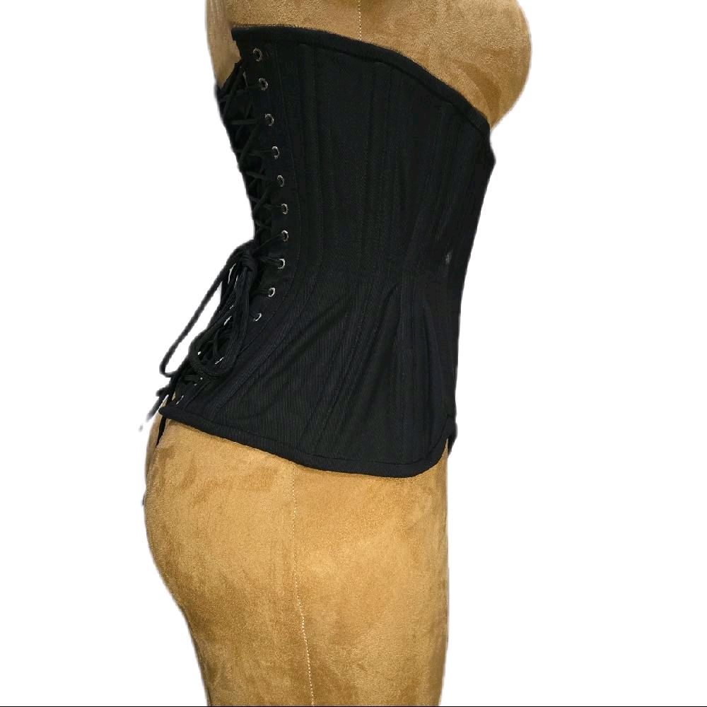 22” Waist Goal | 13” Length | Black Cotton Corset|Signature Shape CC-809 👑