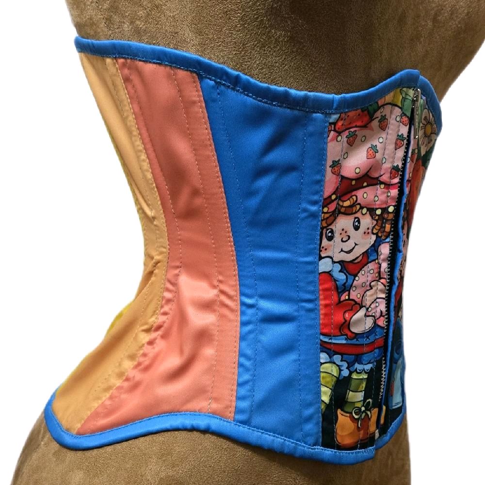 Strawberry Shortcake Zip Corset – 26” Waist Goal Outfit Womenswear Cute Pastel Print Printed Shapewear