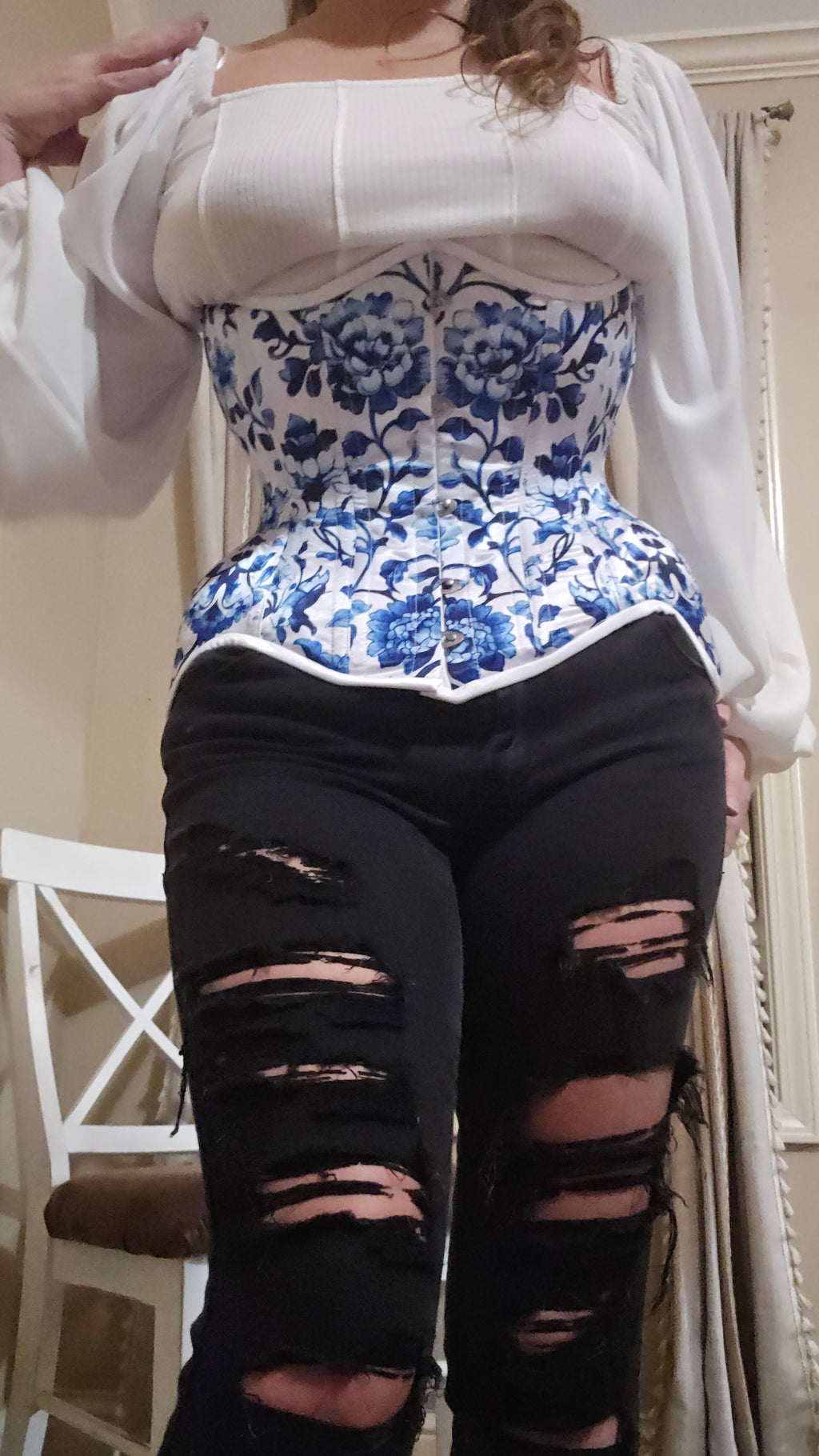 Super Curvy- Blue-White| Grandma Core| Chinoiserie| Signature Shape Collection