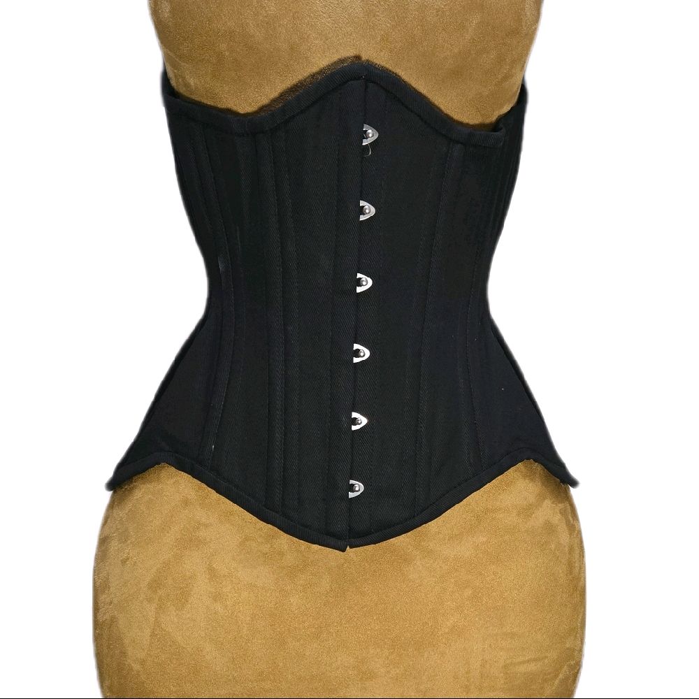 22” Waist Goal | 13” Length | Black Cotton Corset|Signature Shape CC-809 👑