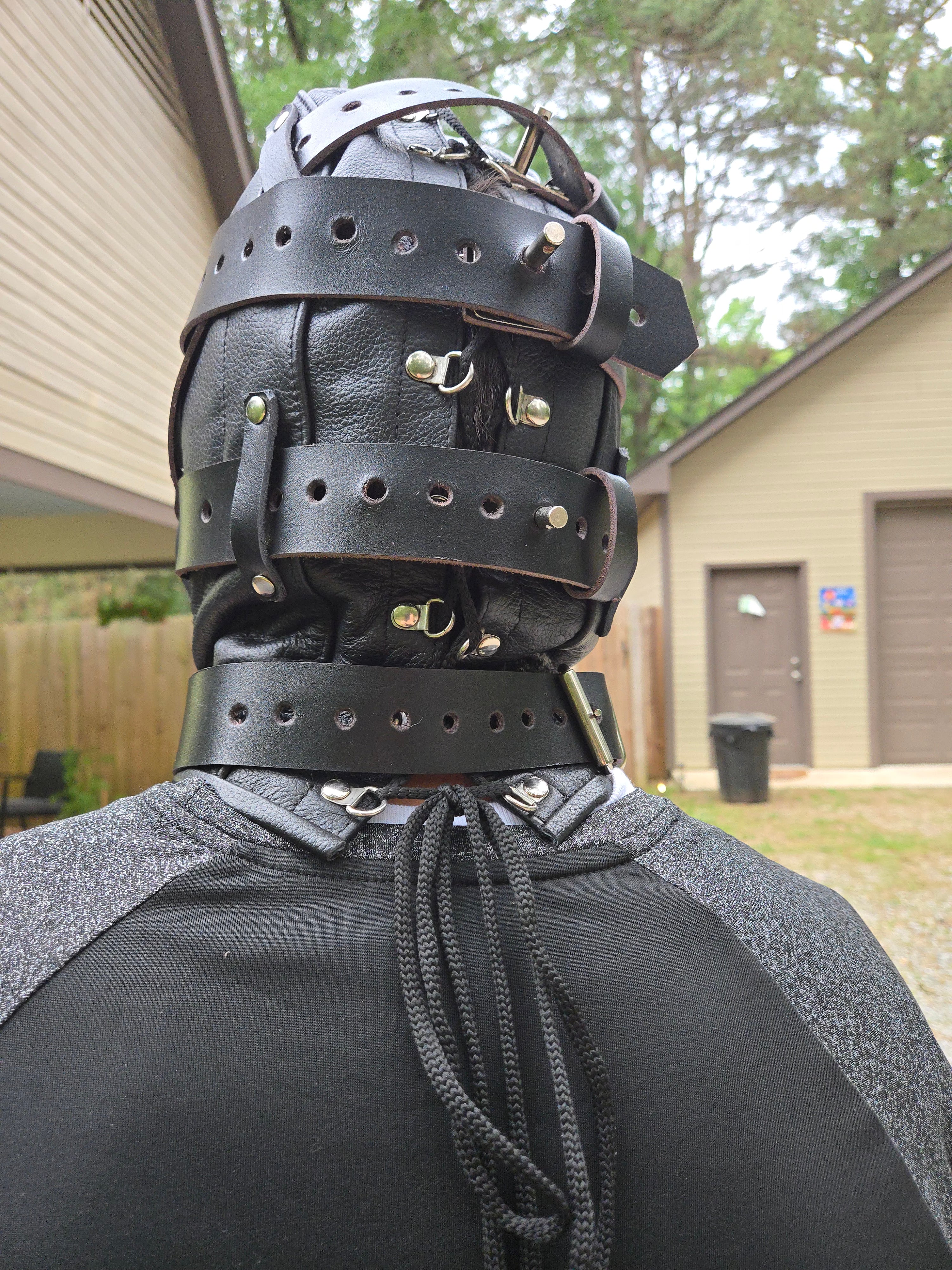 Handcrafted Genuine Leather Sensory Hood Mask (Custom Made)