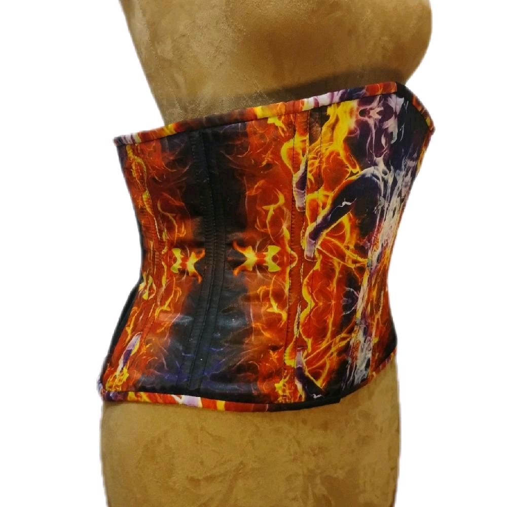 Twin Flame Printed Waist Training Corset | 34-Inch Waist Goal | 12.5"