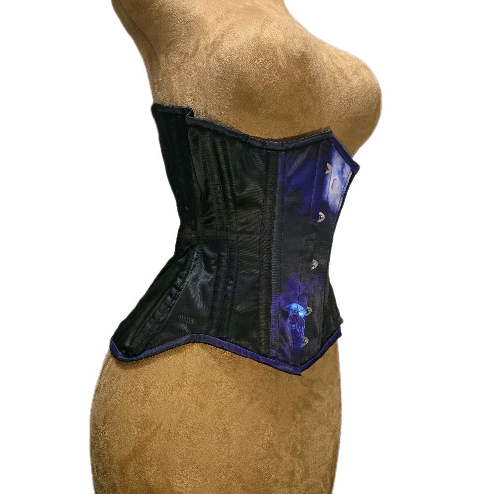 Purple| Black| Moon Skull Corset 
Signature Shape CC-706| 28” Waist Goal | 12” Length