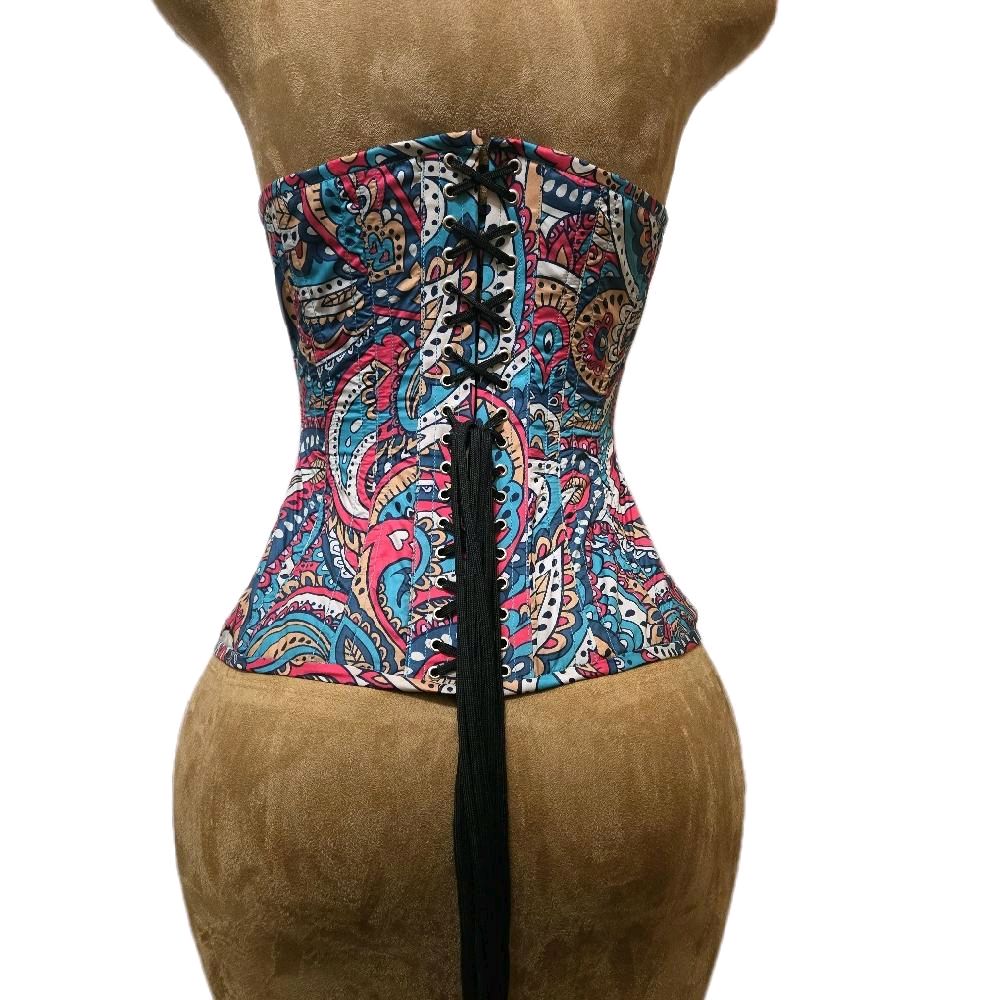 Paisley Spiral Design Corset – 28-Inch Waist Goal | 12.5-Inch Length |