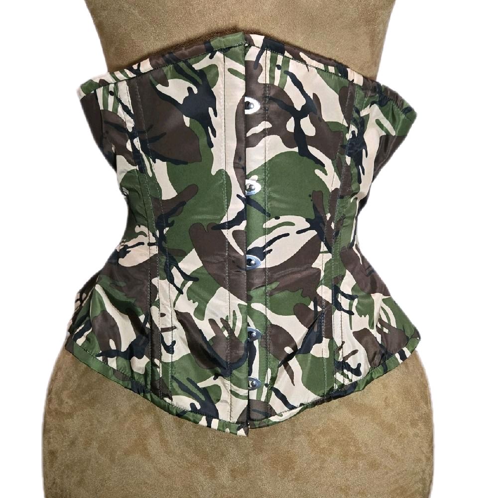 Green Camo Corset — 26 Waist Goal, 13" Length