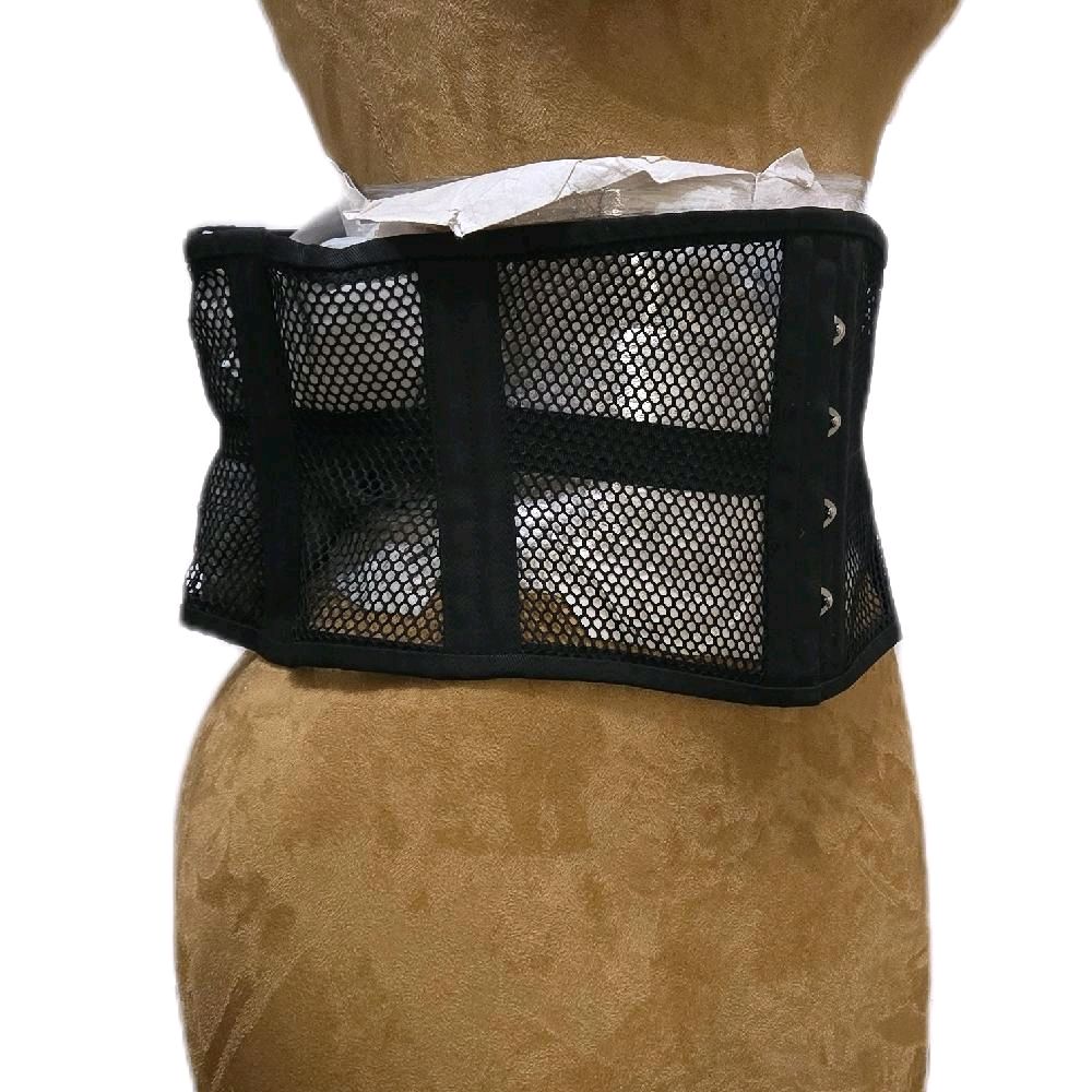 36-inch waist goal | 8-inch length | Black Cotton & Mesh Corset