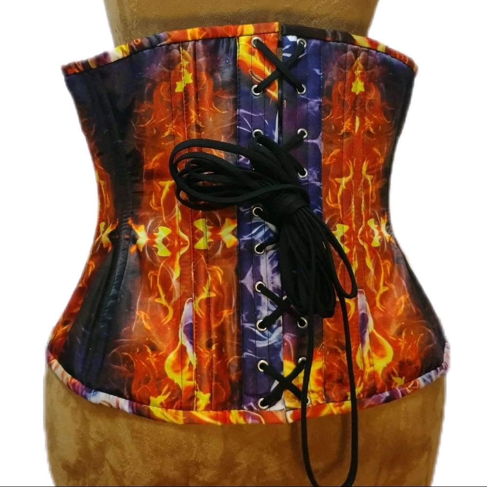 Twin Flame Printed Waist Training Corset | 34-Inch Waist Goal | 12.5"