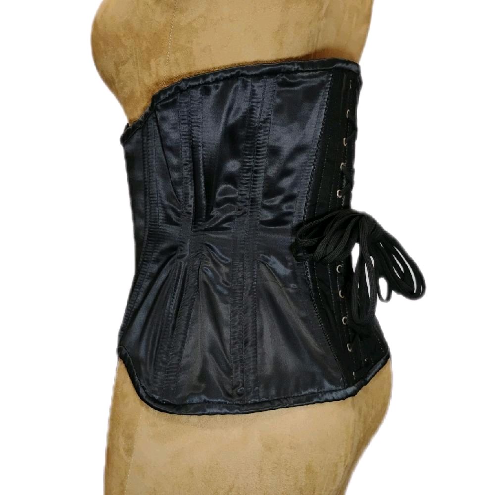 Lover’s Tarot Corset | Black & White | Steel-Boned Waist Training | 30″ Waist Goal | 12.5″ Length