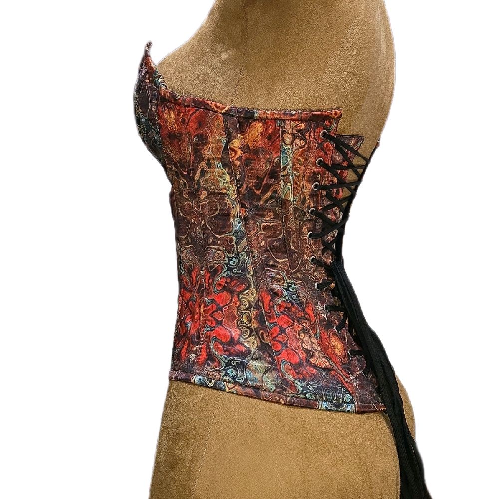 22–23” Waist Goal | 14” Length Corset|Molten marble magic