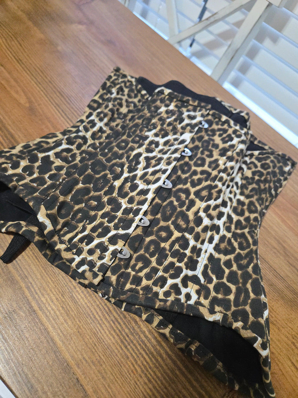Cotton Leapord Print Corset| Signature Shape| Torpedo| 24 Waist| 12 Length