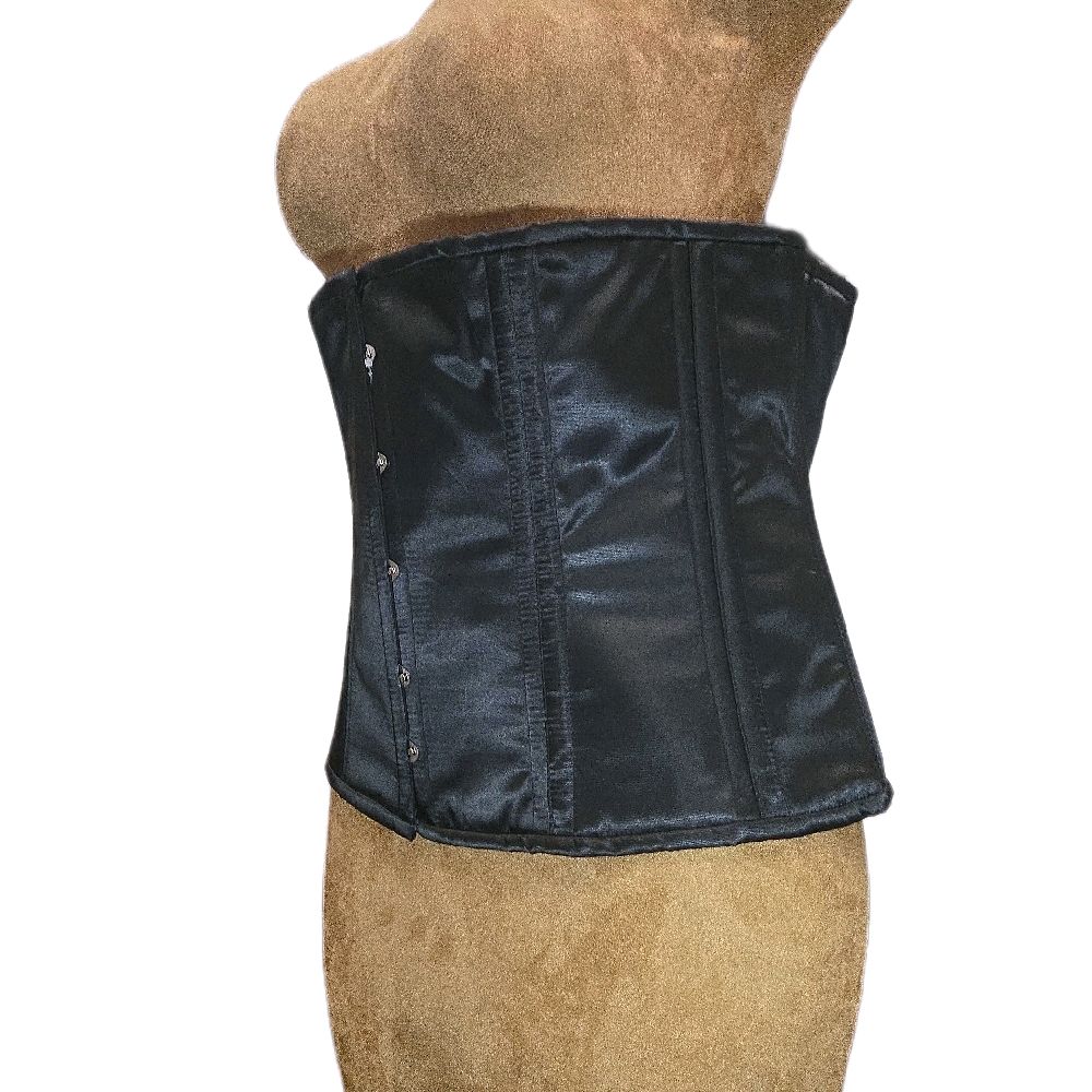 Black Satin “Sleeper” Corset – Signature Shape CC605| 40" Waist Goal| 14.5" Length
