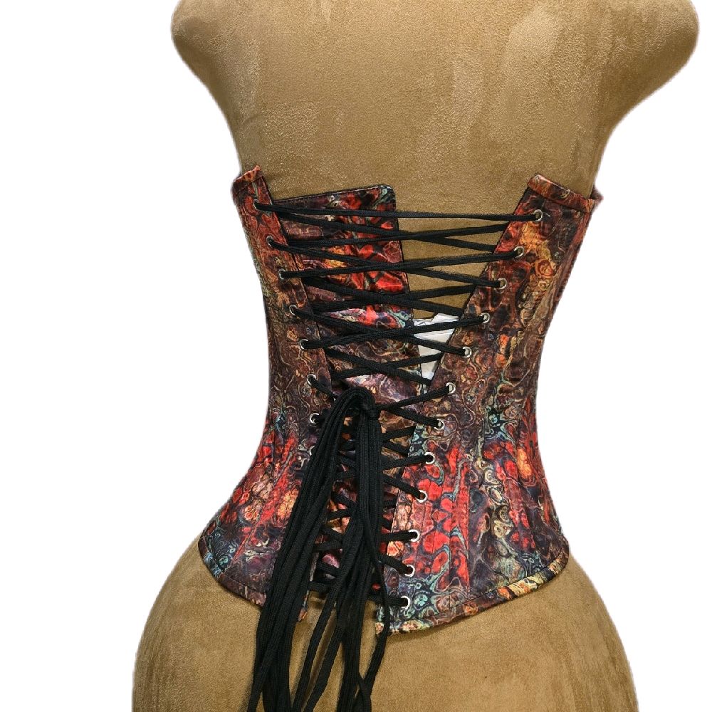 22–23” Waist Goal | 14” Length Corset|Molten marble magic