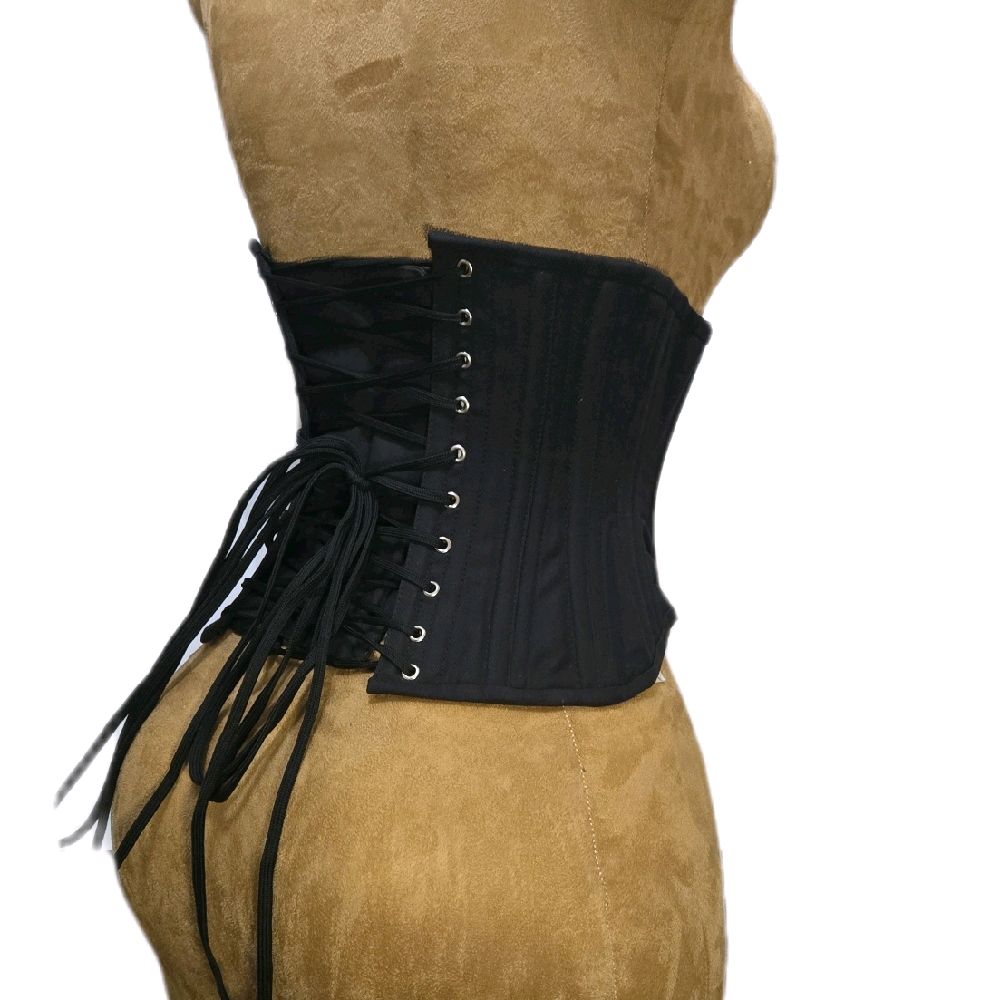 Waist Training 22-Inch Waist Goal | 11-Inch Length |Black Cotton Corset| Signature Shape CC-500
